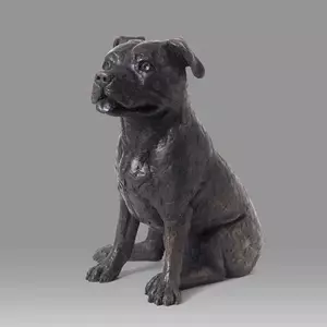 Staffordshire bull top terrier ashes urn